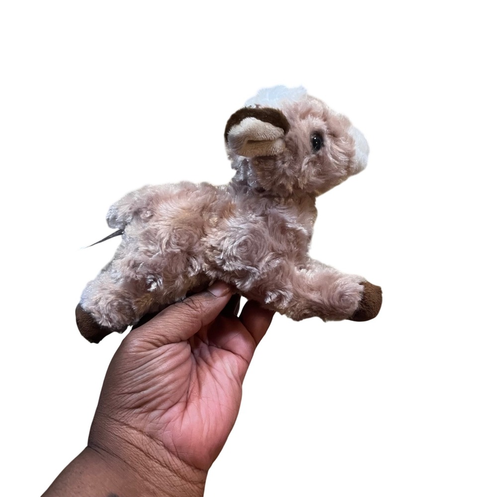 Aurora‎ World Eco Nation Paisley Goat Pink Tan Plush Stuffed Animal 31831 7 Inch